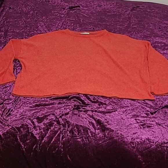 Zenana Dark Red Ribbed Dolman Long Sleeve Sweater Size 2X/3X NWOT - Picture 2 of 4